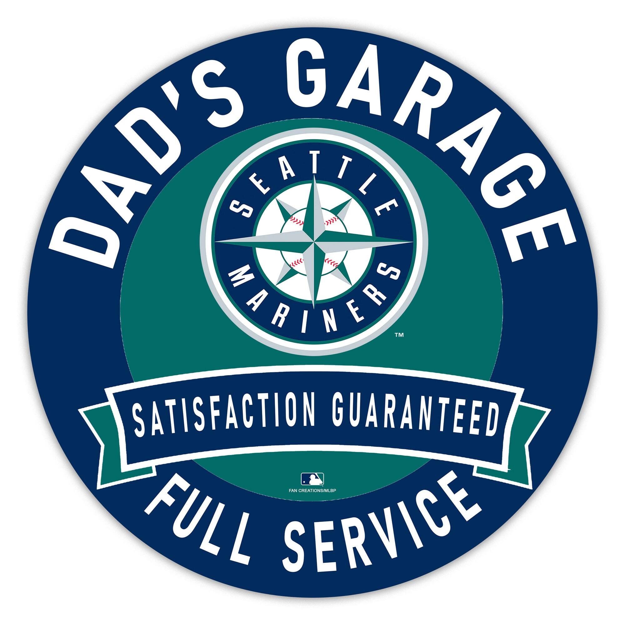 DAD'S GARAGE  
SEATTLE MARINERS  
SATISFACTION GUARANTEED  
FULL SERVICE