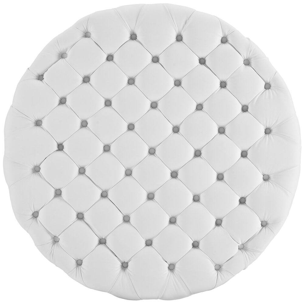 Alt View 2. Modway - Amour Upholstered Vinyl Ottoman - White.