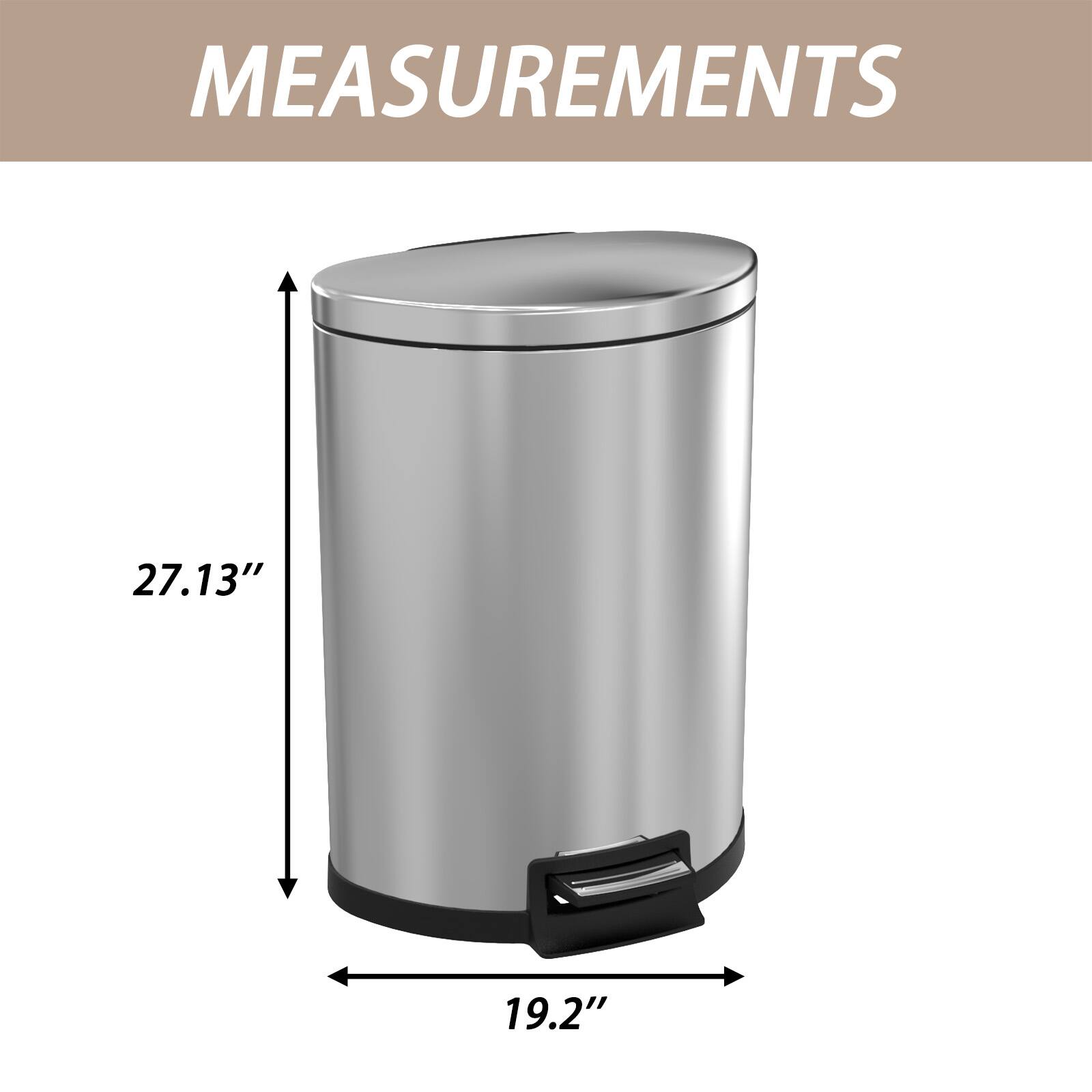MEASUREMENTS  
27.13"  
19.2"