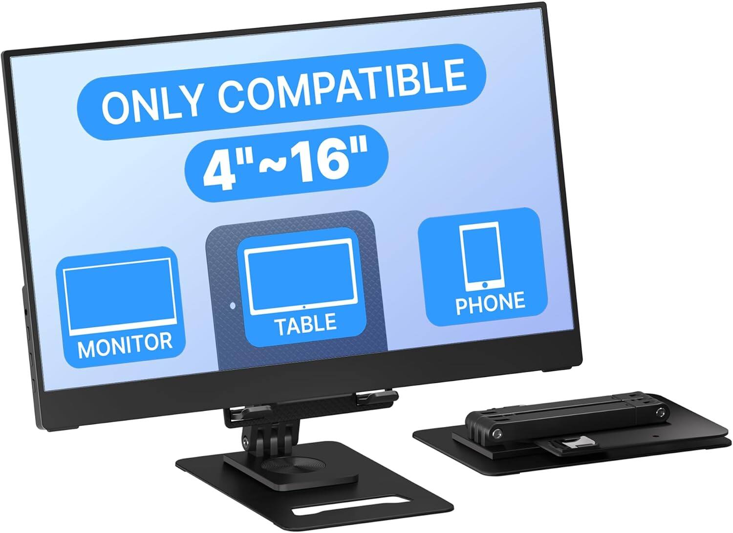 Ingnok Adjustable Tablet and Portable Monitor Stand with 360 Degree ...
