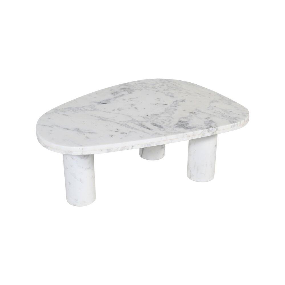 Alt View 3. Meridian Furniture - Messina White / Grey Coffee Table - White.
