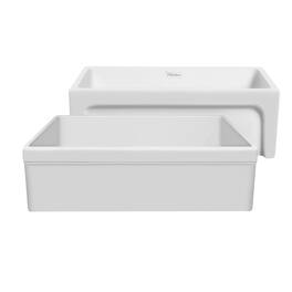 Whitehaus - Glencove 30" Reversible Matte Kitchen Fireclay Sink - White