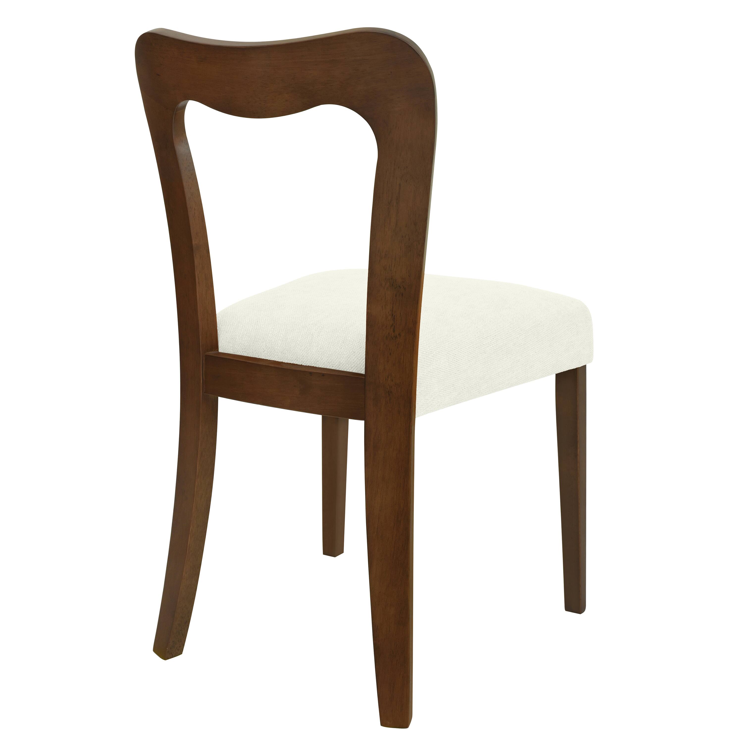 Alt View 2. TinyHomie - Dining Chair Without Armwalnut beige Set of 2 - Beige and Walnut.