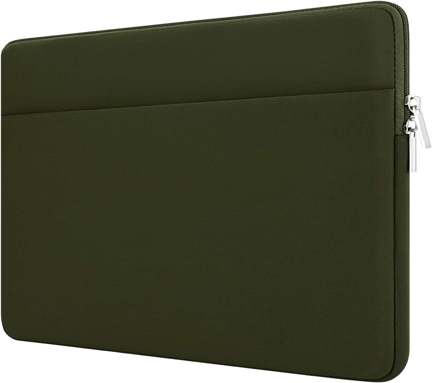 Core Tech - 13-14 Inch Padded Laptop Sleeve with Front Accessory Pocket - Army Green