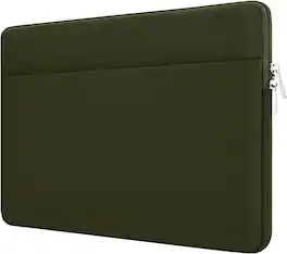 Core Tech - 13-14 Inch Padded Laptop Sleeve with Front Accessory Pocket - Army Green