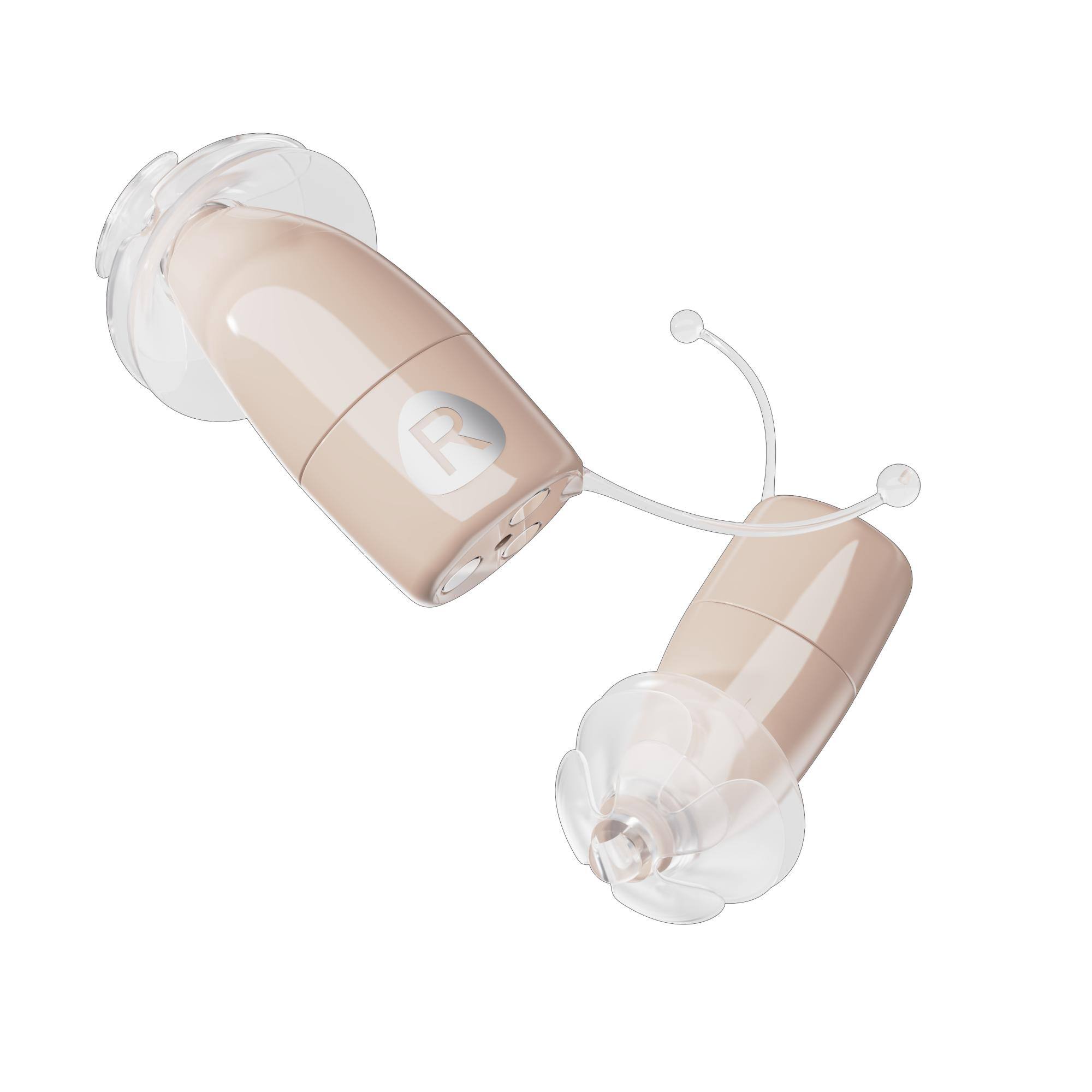 Back. Ceretone - Core One Pro CIC OTC Hearing Aids – Discreet In-Ear Fit, Adaptive Noise Management, Auto On/Off, LED Indicators - Beige.