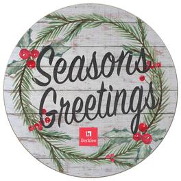 Jardine - Berklee College of Music 20'' x 20'' Season's Greetings Circle - White