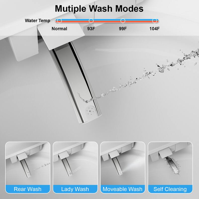 Multiple Wash Modes

Water Temp
Normal 93F 99F 104F

Rear Wash
Lady Wash
Moveable Wash
Self Cleaning