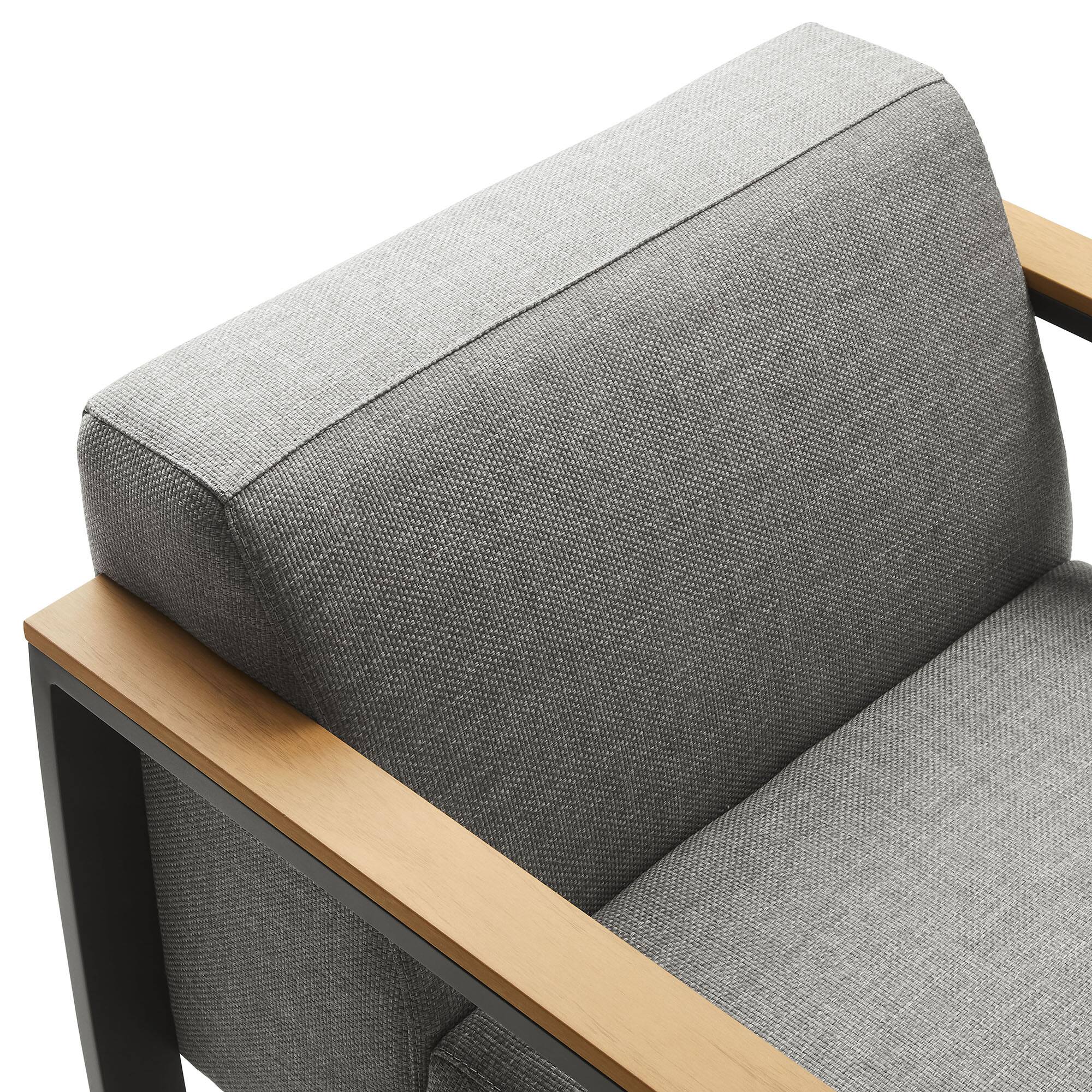 Alt View 6. Modway - Sauve Outdoor Patio Aluminum and Fabric Armchair by Modway - Charcoal Light Gray.