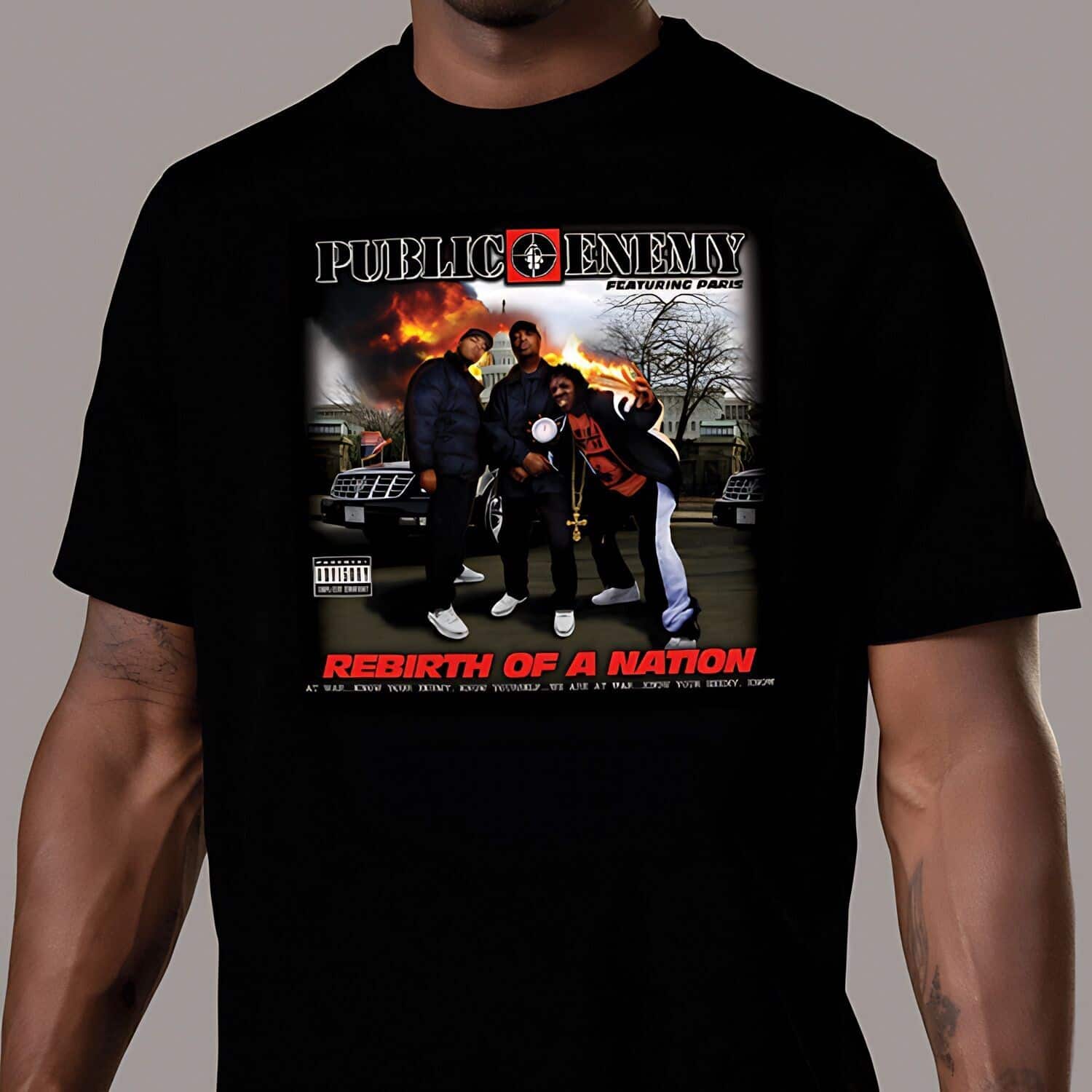 PopMarket - Public Enemy - Rebirth Of A Nation Album Cover (t-shirt L) - APPAREL - Multicolor