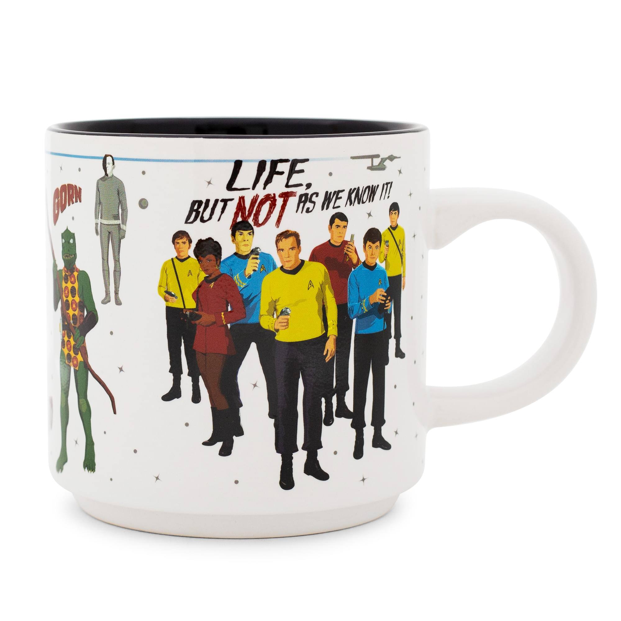 Silver Buffalo - Star Trek Aliens, Villains, and Crew Stackable Ceramic Mug | Holds 13 Ounces - White