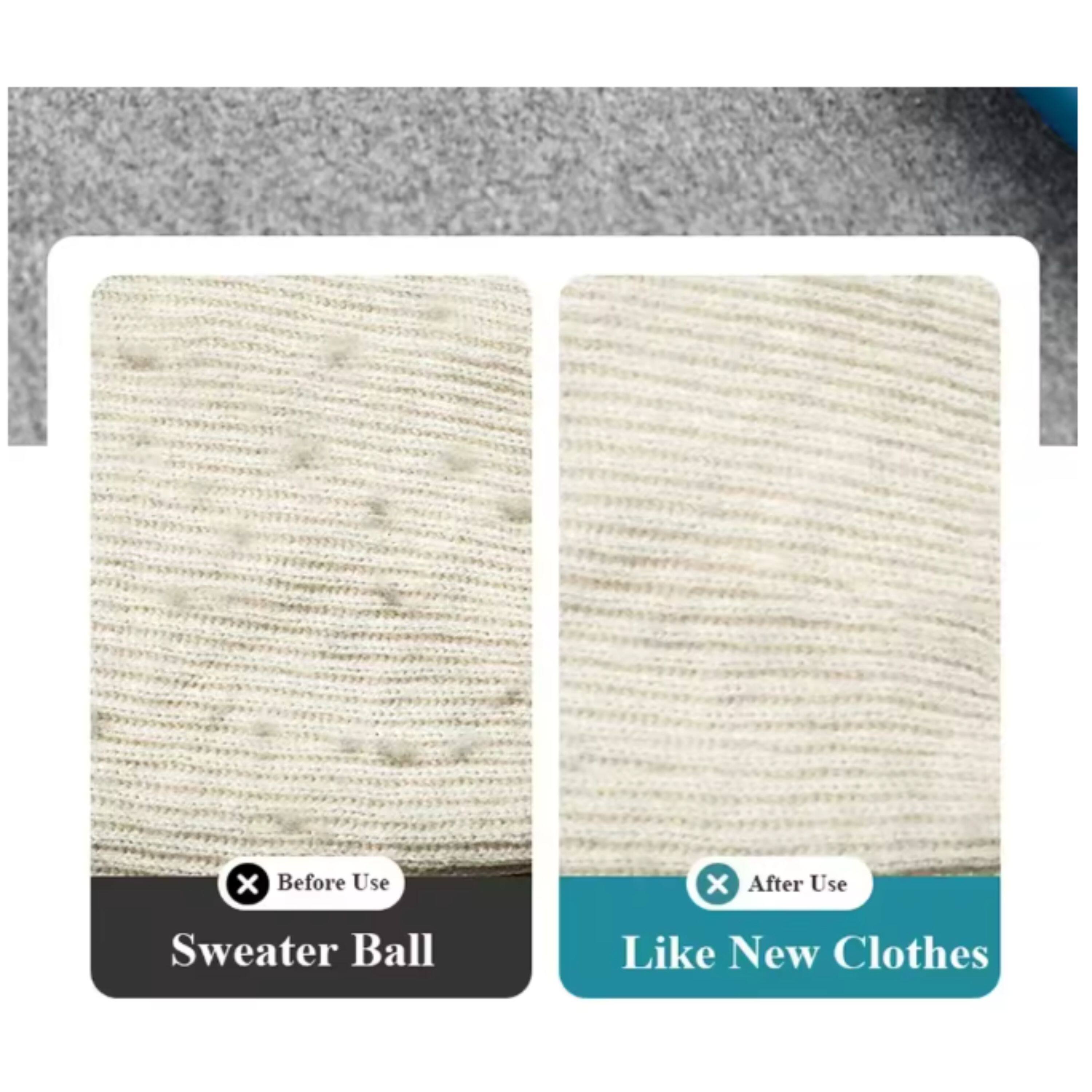 Before Use: Sweater Ball  
After Use: Like New Clothes