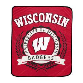 Pegasus - Wisconsin Badgers 50" x 60" University Crest Ultra Soft Blanket - Multicolor