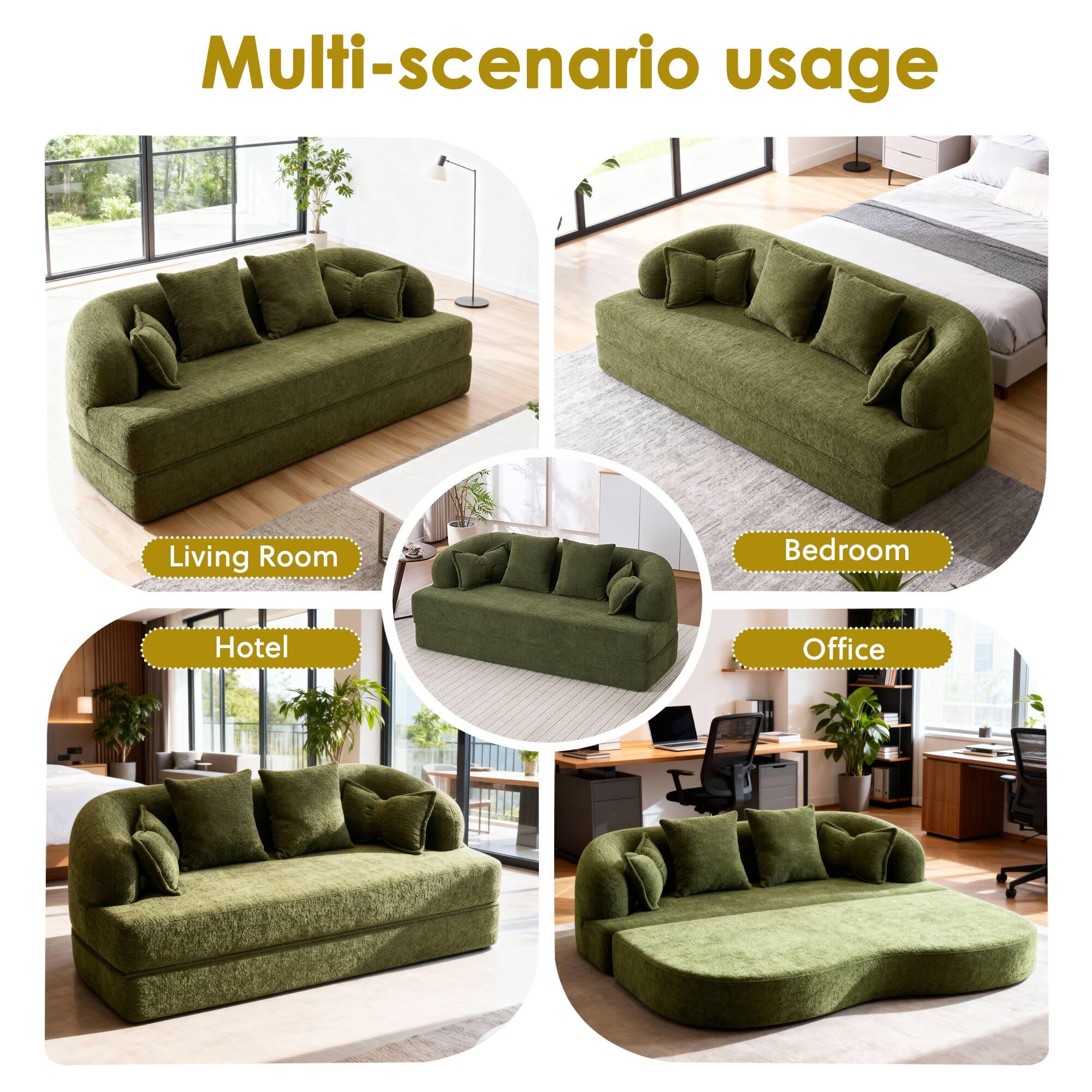 Multi-scenario usage

- Living Room
- Bedroom
- Hotel
- Office
