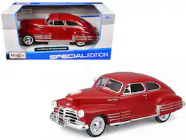 1948 Chevrolet Fleetline Aerosedan Red "Special Edition" 1/25 Scale Diecast Model Car by Maisto