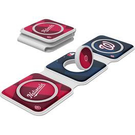 Keyscaper - Washington Nationals 3-in-1 Foldable Charger - White