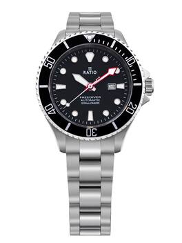 RATIO - FreeDiver Sapphire Stainless Steel Dial Automatic RTFL831 200M Women's Watch - Black