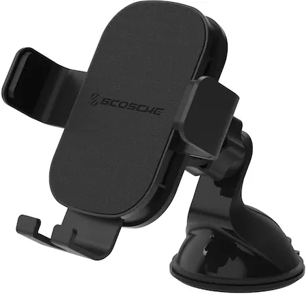 Front. Scosche - GravityGrip 3-in-1 Window Dash Vent Mount for Mobile Phones - Black.