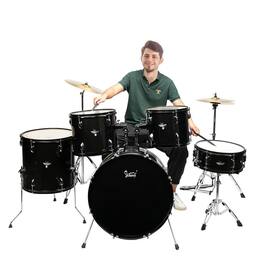 Winado - Adult 5-Piece Drum Set, 22 Inches Complete Full Size Kit with Bass, Toms, Snare, Floor, Adjustable Throne, Stands