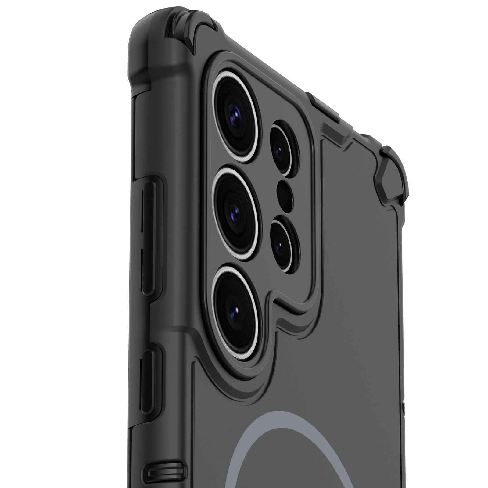 Alt View 4. UUCOVER - Magnetic Case for Samsung Galaxy S23 Ultra, Compatible with MagSafe, Shockproof Drop-proof Slim Heat Dissipation Cover - Black.