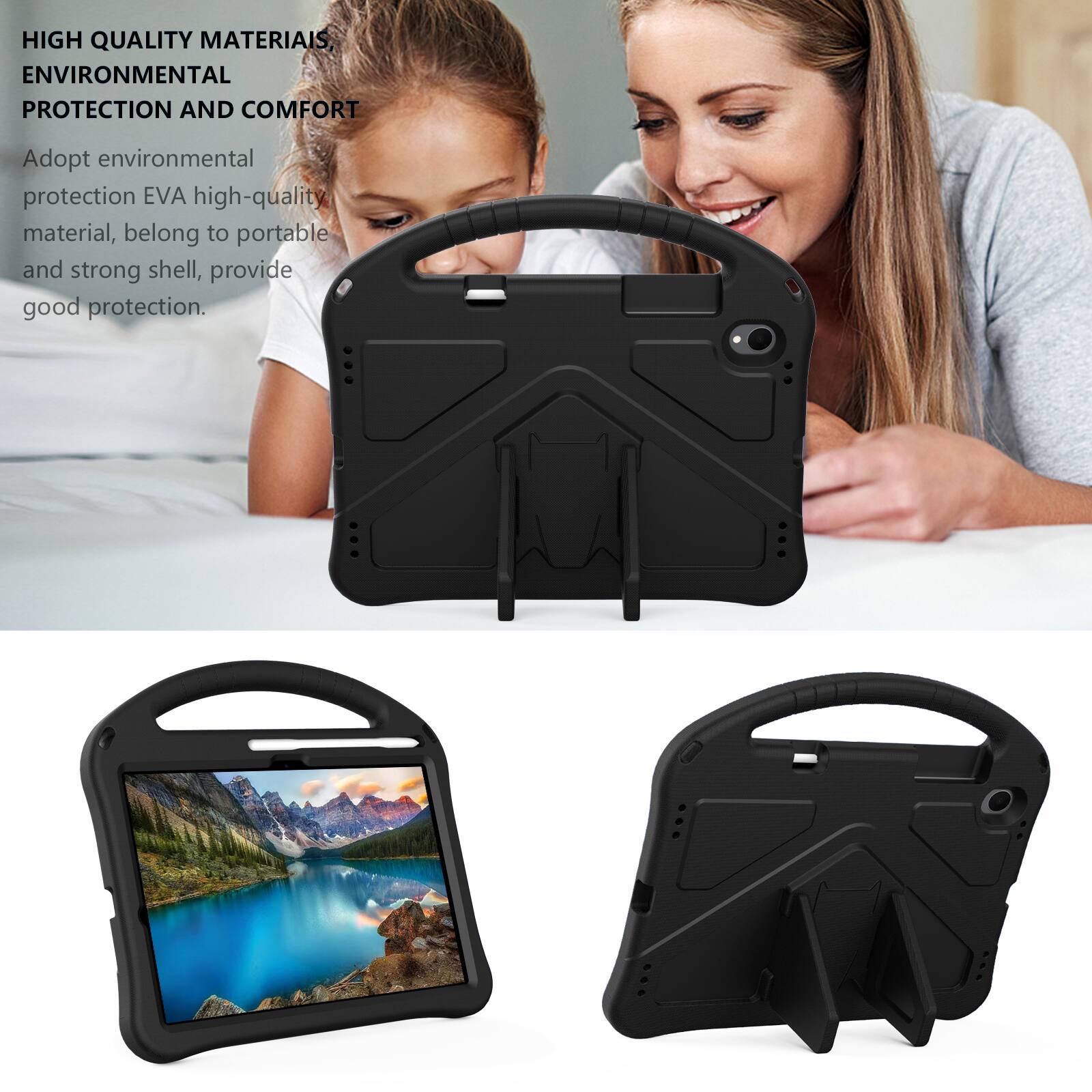 HIGH QUALITY MATERIALS, ENVIRONMENTAL PROTECTION AND COMFORT

Adopt environmental protection EVA high-quality material, belong to portable and strong shell, provide good protection.
