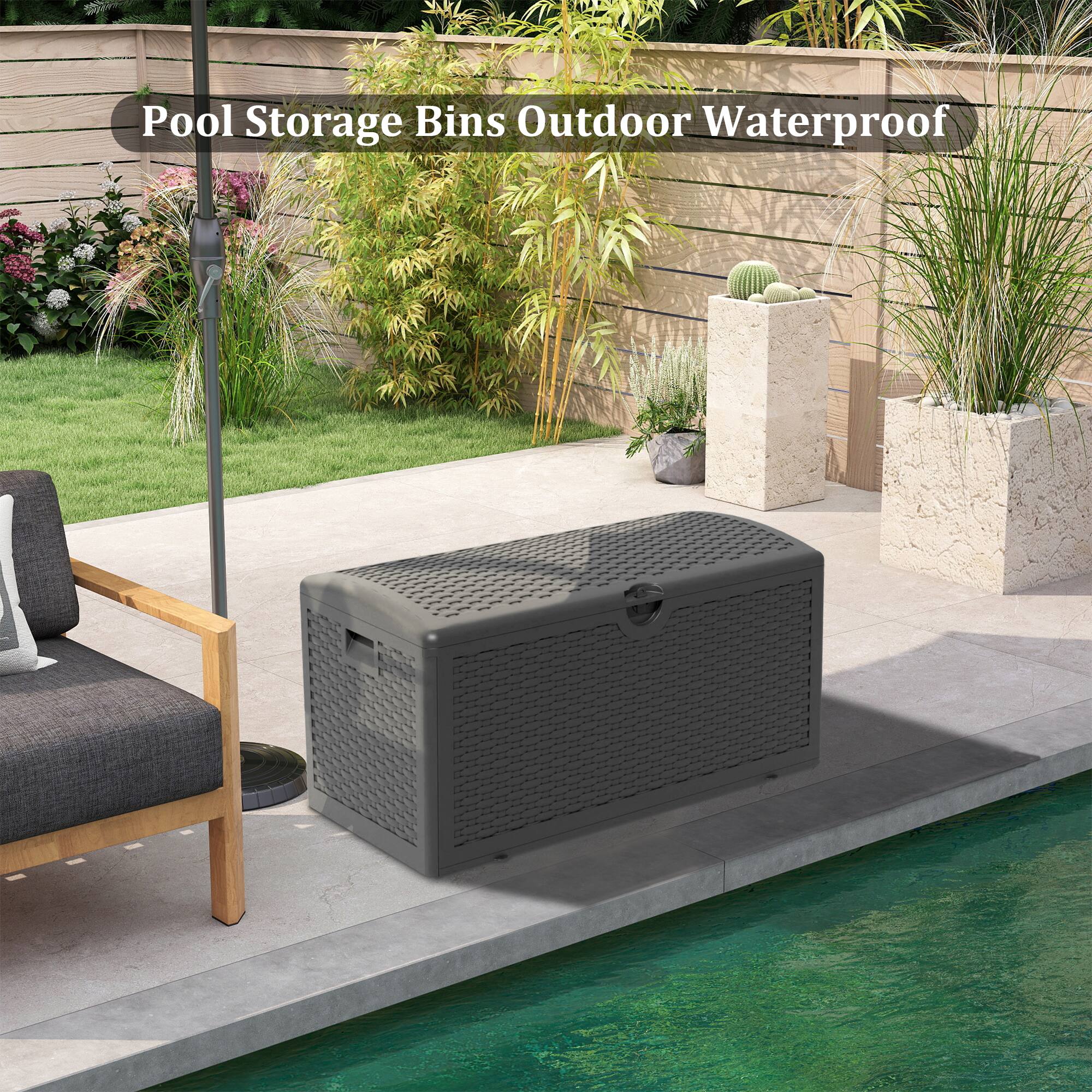 Pool Storage Bins Outdoor Waterproof