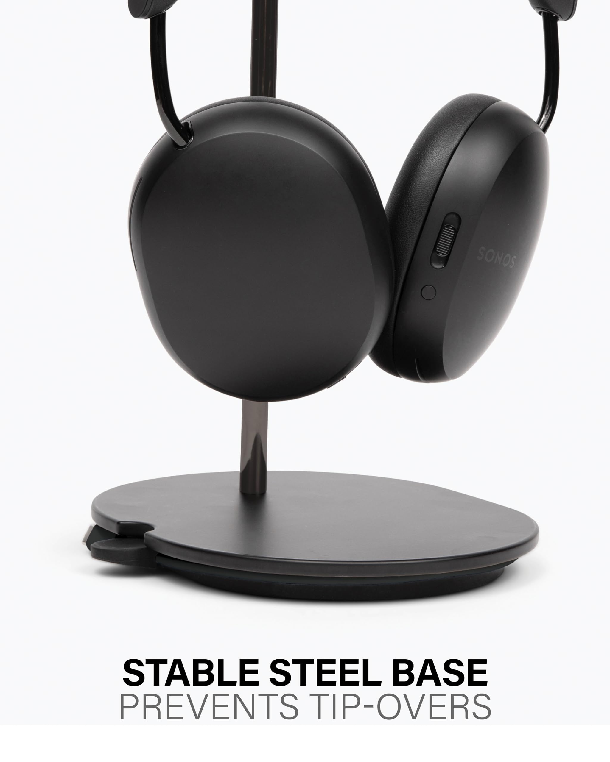 STABLE STEEL BASE  
PREVENTS TIP-OVERS