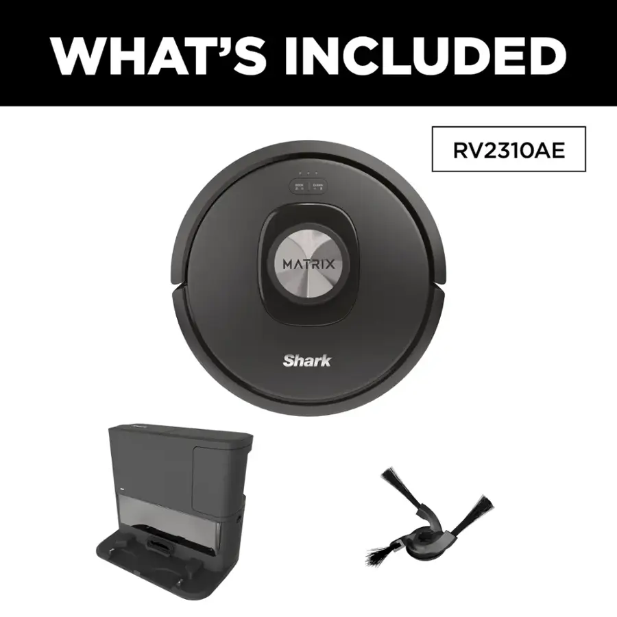 Shark Matrix Self Empty Robot Vacuum with Bagless, 45 Day Capacity Base