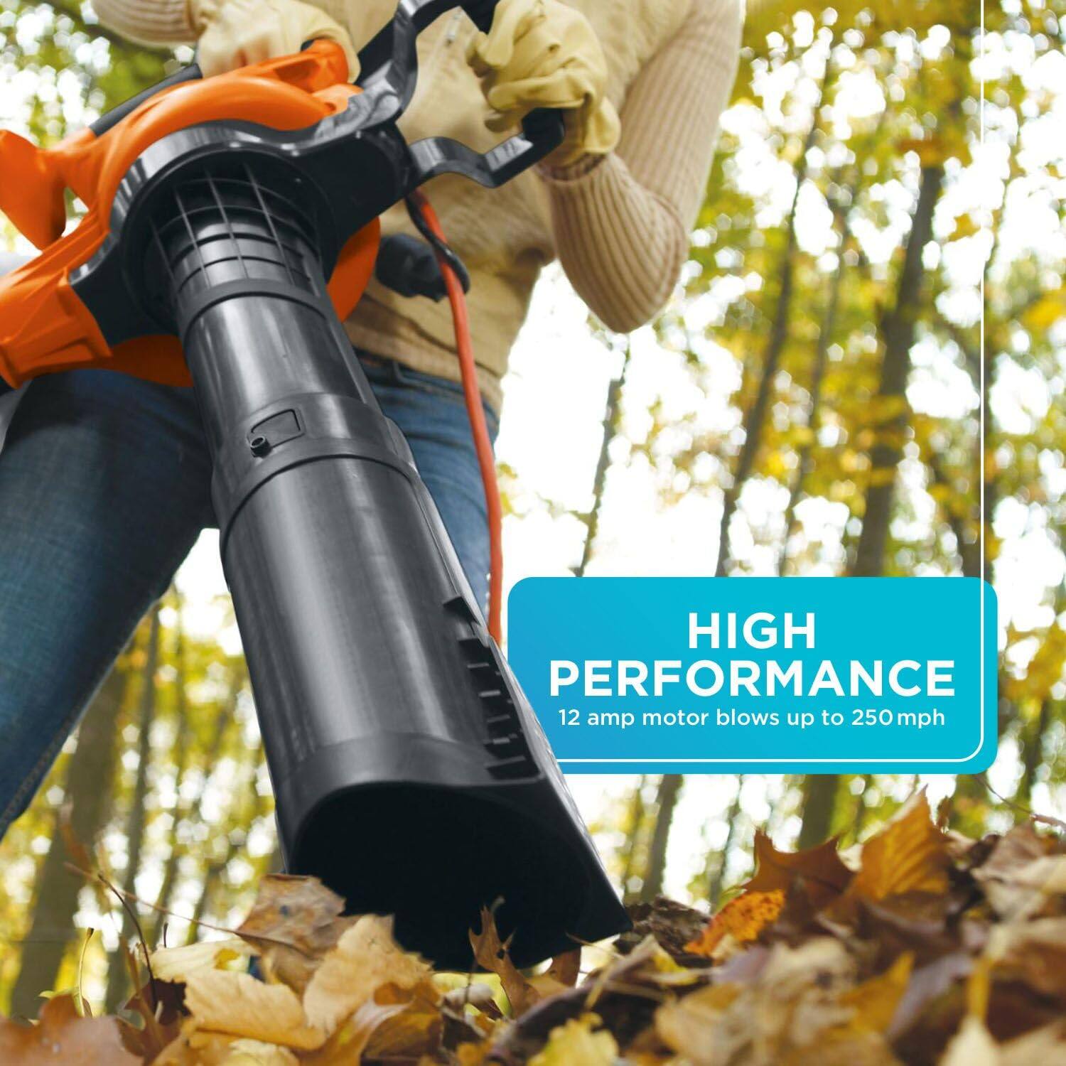 HIGH PERFORMANCE  
12 amp motor blows up to 250 mph