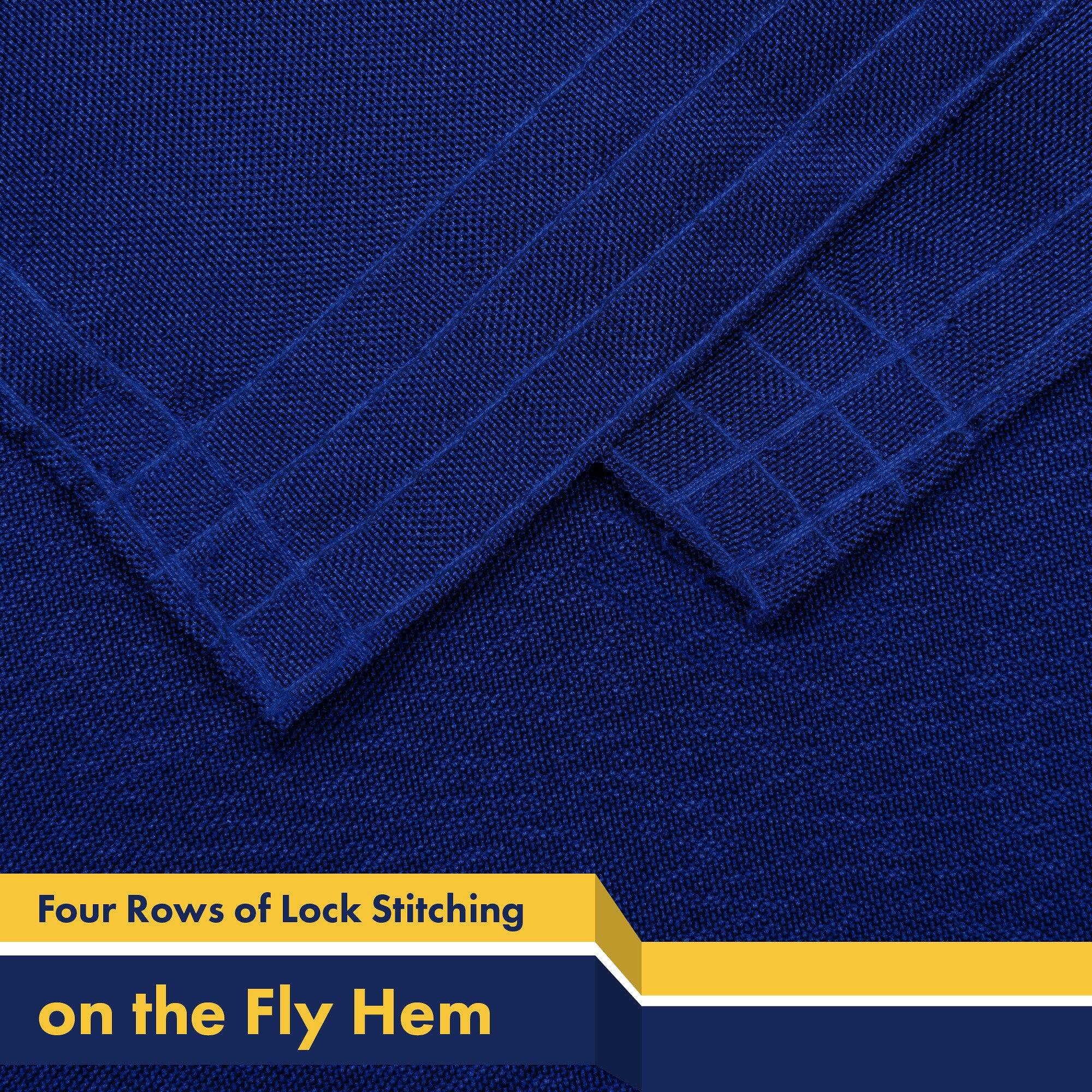 Four Rows of Lock Stitching on the Fly Hem