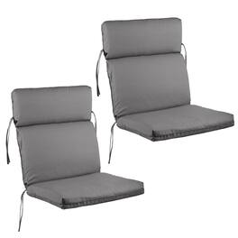 Lavish Home - Outdoor Chair Cushions Set of 2 - 45x21.5x3in High Back Outdoor Cushions for Patio Furniture, Rocking, or Adirondack - Gray