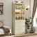 Front. Aheaplus - 80'' Tall Bookcase with 4 Wooden Drawers, 21.3'' Wide Storage Unit with Adjustable Shelves - Beige Oak.