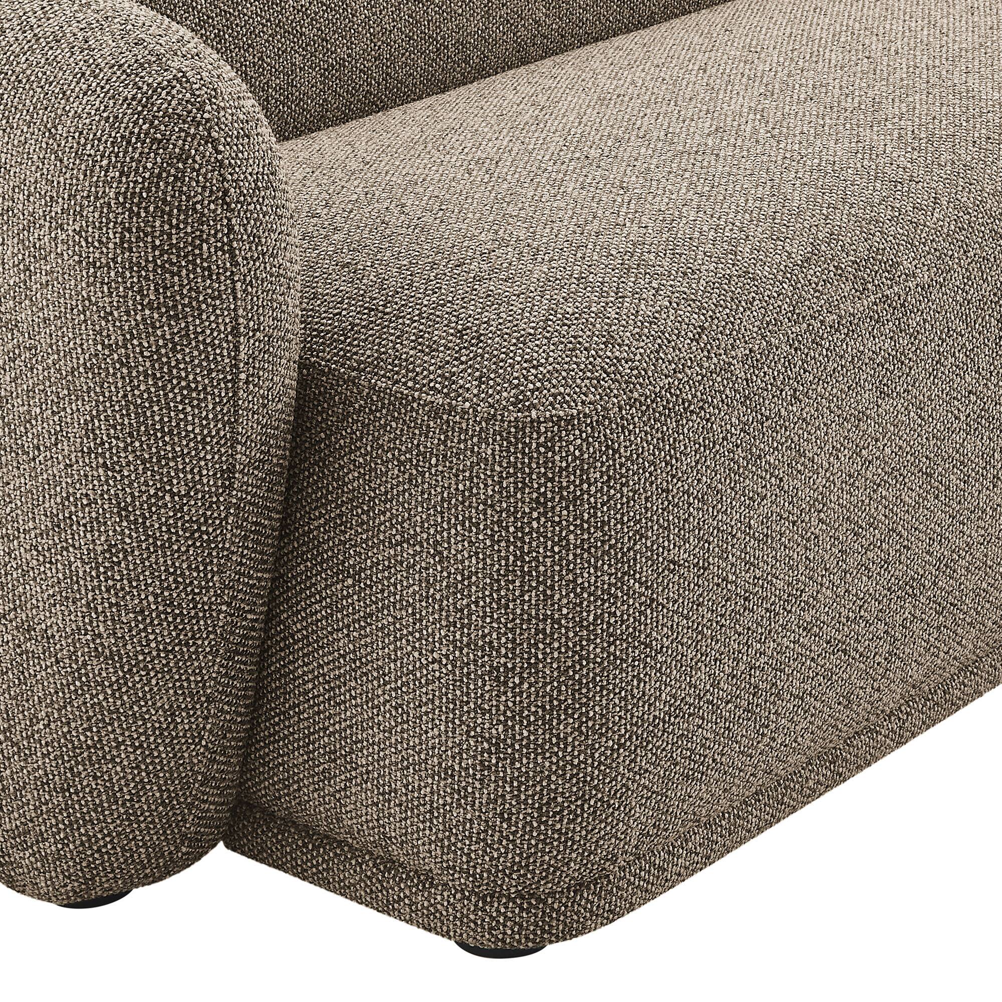 Alt View 6. Modway - Monica 2 Piece Right Facing Boucle Fabric Modular Sofa with Chaise by Modway - Earth.