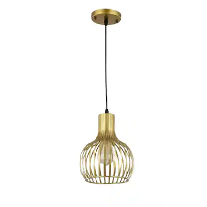 Front. Stock Preferred - Modern Gold Pendant Light Fixture - Gold.