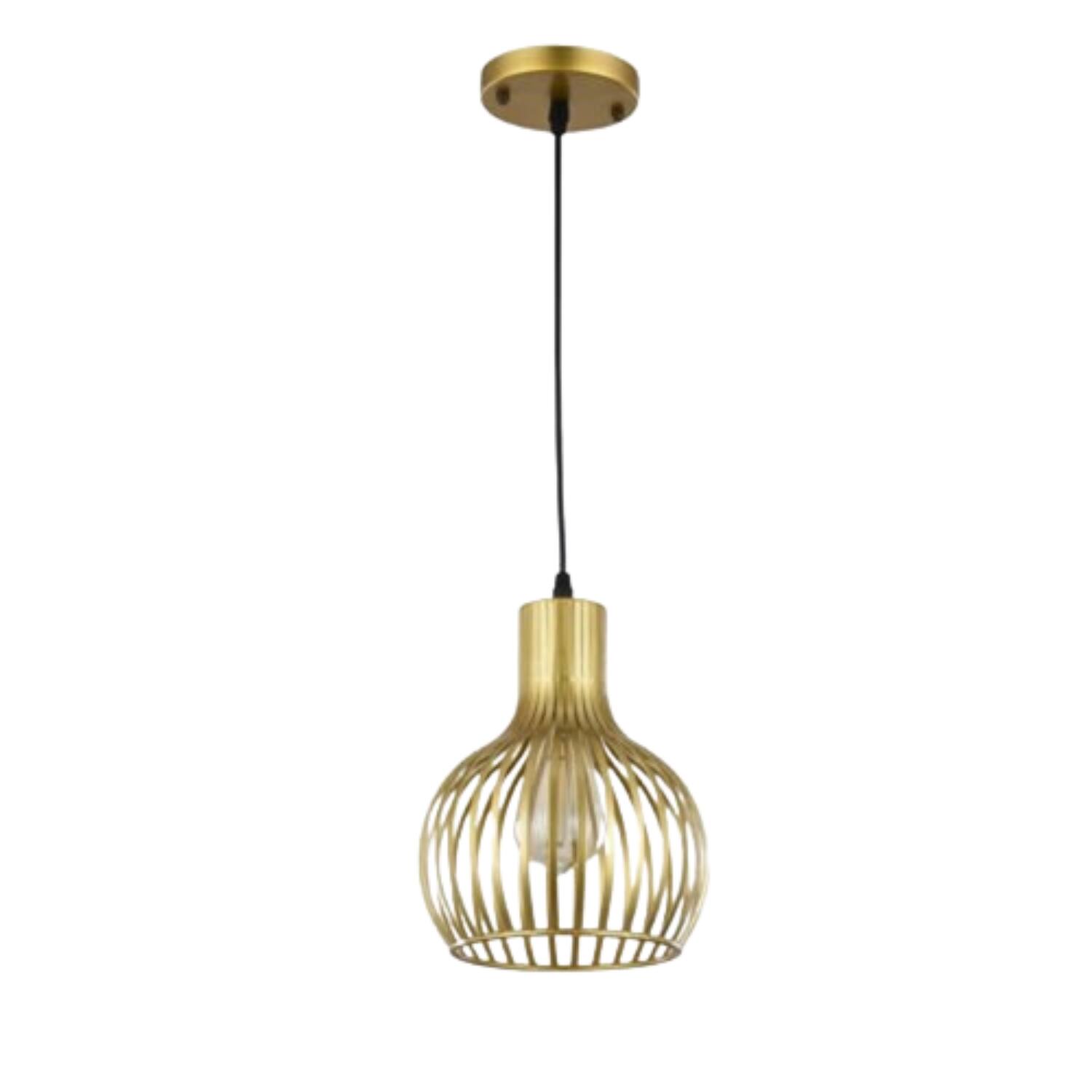 Front. Stock Preferred - Modern Gold Pendant Light Fixture - Gold.