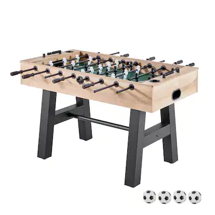 Front. VEVOR - Foosball Table, 55 inch Standard Size Table, Indoor Full Size Foosball Tables for Home, Family, and Game Room - Wood.