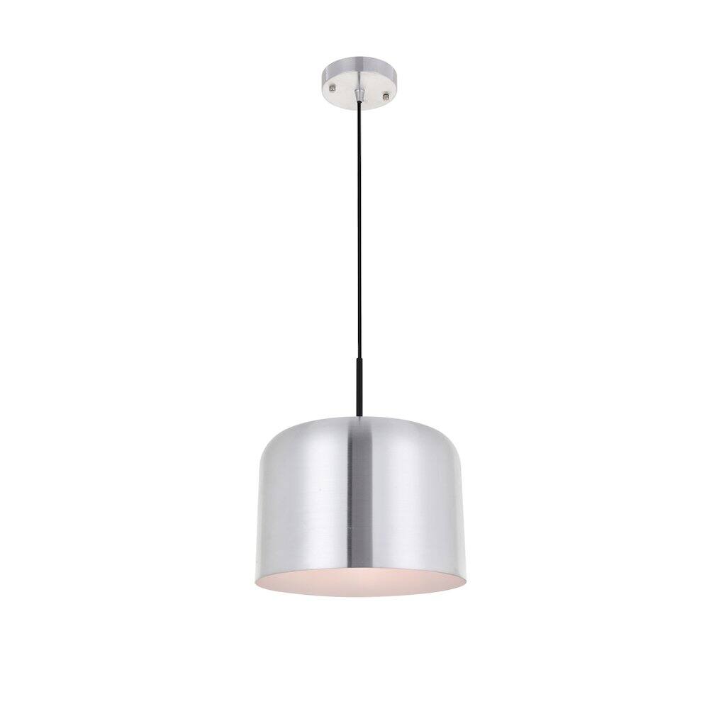Alt View 7. Living District - Etude 1 Light Brushed Nickel Pendant - Brushed Nickel And Black.