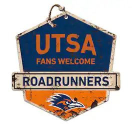 Jardine - UTSA Roadrunners 20'' x 20'' Fans Welcome Badge Sign - Navy
