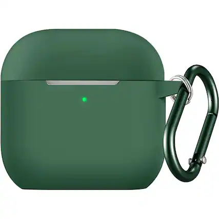 Front. SaharaCase - Venture Series Silicone Case for Apple AirPods 4 and AirPods 4 with Active Noise Cancellation - Cactus Green.