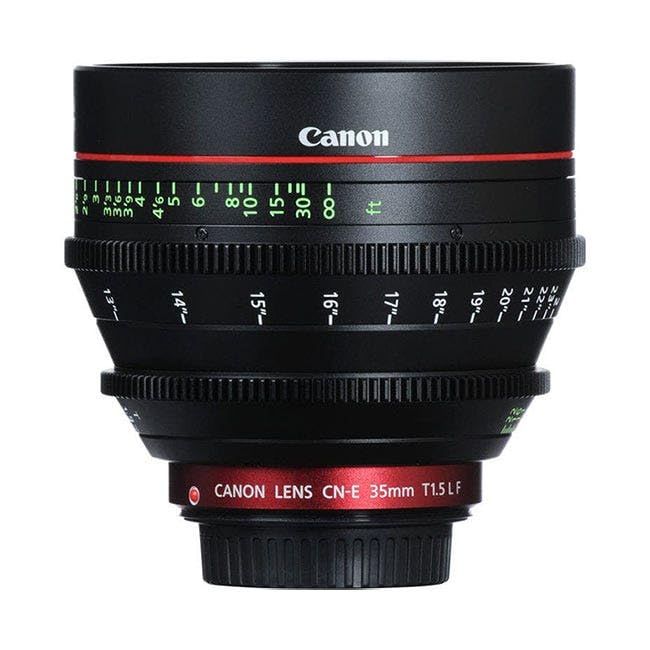 Canon 0 3 4 N 3' 3'9 5 4'6 6 8 10- 15 30 8 ft 13- 14"- 15"- 16"- 17"- 18"- 19"- 20"- 21"- 22"- NUEL CANON LENS CN-E 35mm T1.5LF