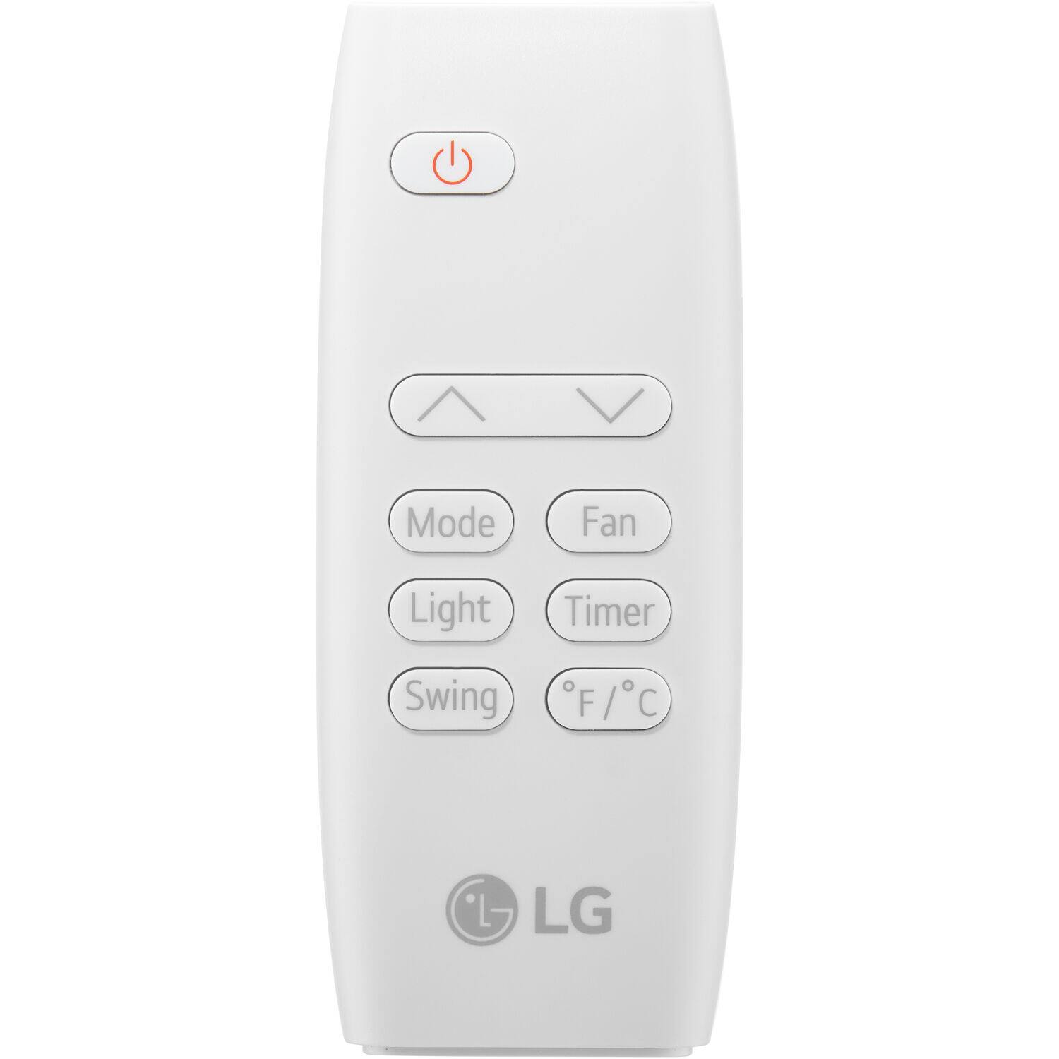 The text on the image reads "Mode Fan Light Timer Swing F/C F / C L LG." This text is grouped as follows:

1. "Mode"
2. "Fan"
3. "Light"
4. "Timer"
5. "Swing"
6. "F/C"
7. "F / C"
8. "L"
9. "LG"