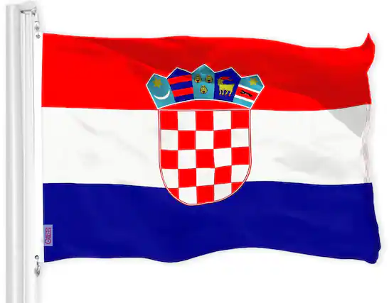 Front. G128 - Croatia Flag, 3 x 5 ft Polyester - Assorted Colors.