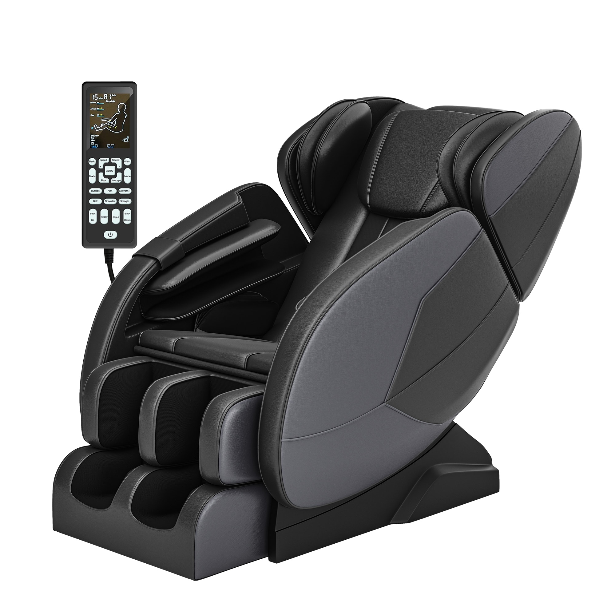 Front. Essen Blissed - Favor MM450 Full Body Zero Gravity with Shiatsu Massage Chai - Black.