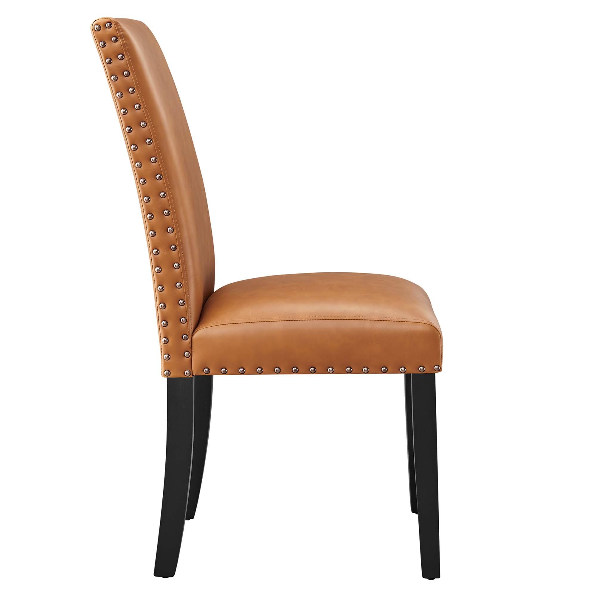 Alt View 1. Modway - Parcel Dining Faux Leather Side Chair by Modway - Tan.