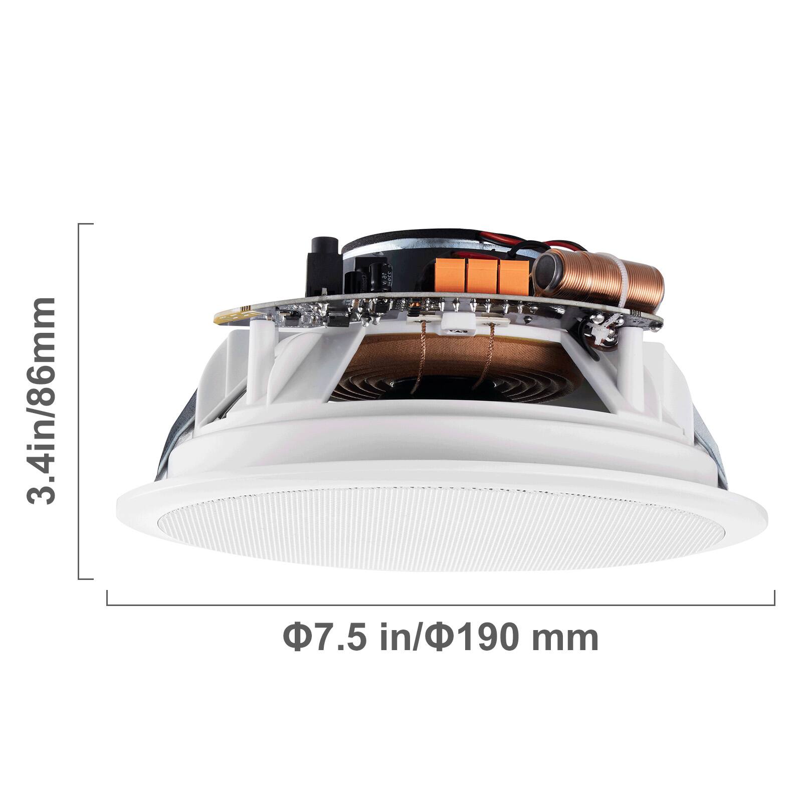 3.4 in/86 mm  
Φ7.5 in/Φ190 mm