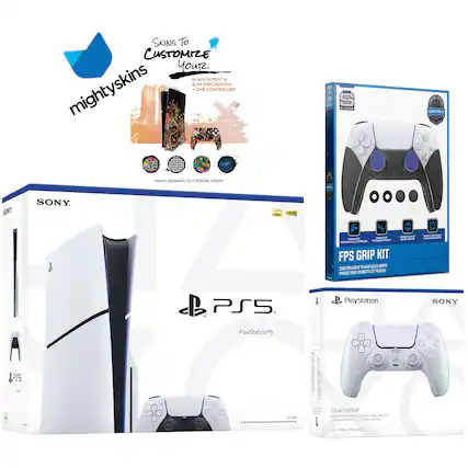 **mighty skins**
**Skins To Customize Your PlayStation 5 Slim Disc Edition**
- One Controller
- Many Designs To Choose From!
**FPS Grip Kit**
- Controller Thumb Stick Grips
- Proies Pour Maitriser Et Protéger
**PlayStation 5**
**DualSense**
- Compatible avec les manettes PS5
- For / Pour / Para PS5