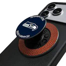 Keyscaper - Seattle Seahawks Endzone Solid PopSockets Magnetic Phone Grip & Stand - No Size - Black