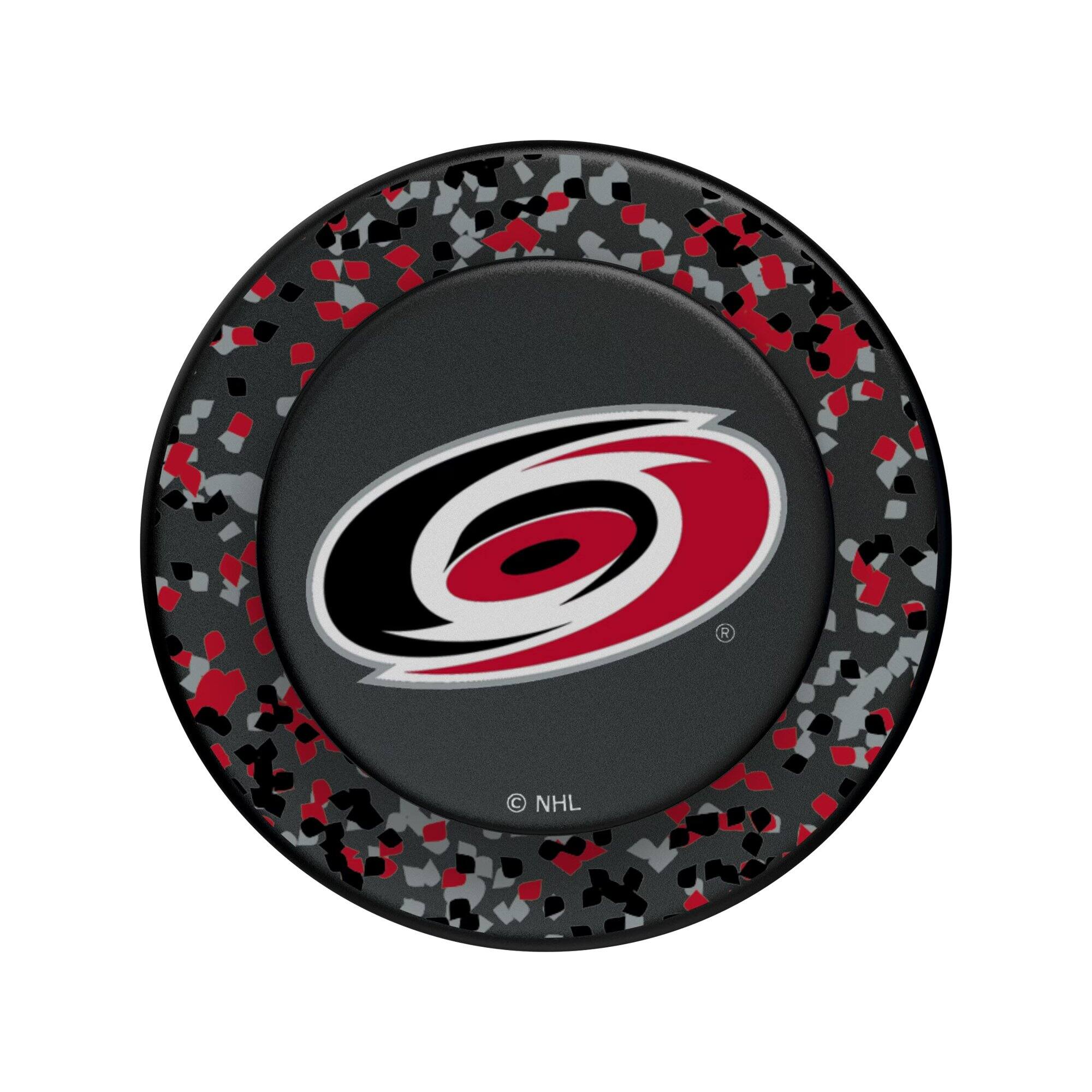 Alt View 2. Keyscaper - Carolina Hurricanes Confetti Magnetic Phone Grip & Stand - No Size - Black.