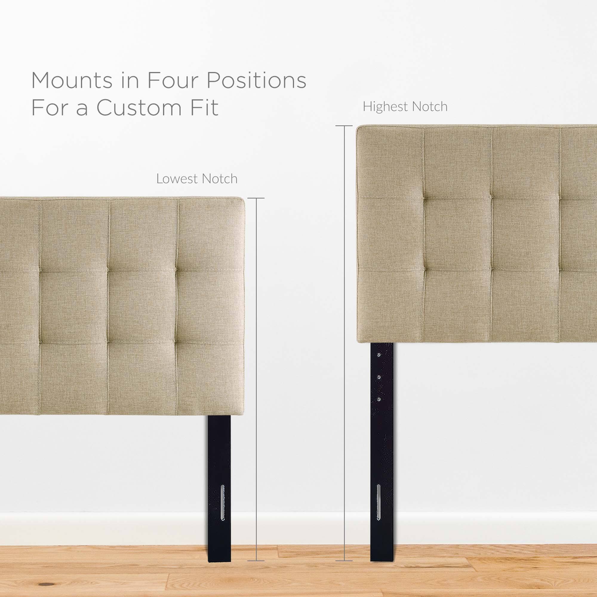 Mounts in Four Positions  
For a Custom Fit  

Lowest Notch  
Highest Notch