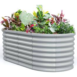 Costway - Raised Garden Bed Kit Planter Raised Garden Boxes Outdoor 65" x 32" x 24" - Gray